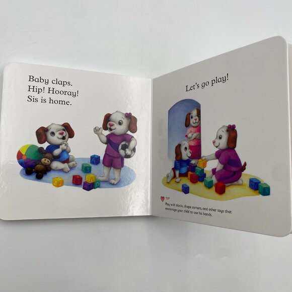 Musti de Mustela Teddy Bear Plush & Baby's Busy Day Board Book Set 8" Baby Toy - Picture 4 of 11